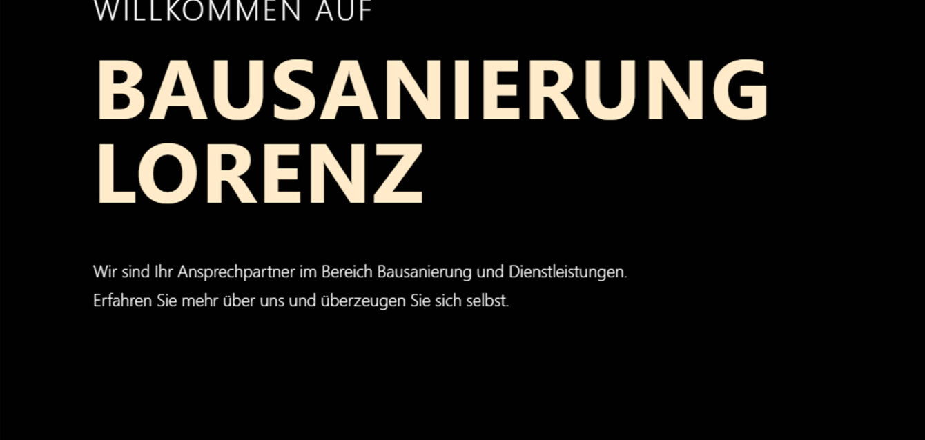 ProjektBausanierung Lorenz ProjektBausanierung Lorenz