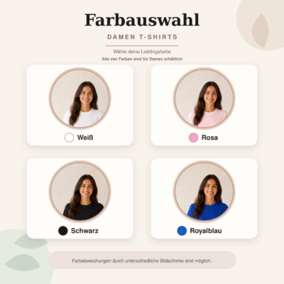 Farbauswahl JDisco Braut JGA T-Shirt mit Rückendruck – personalisiert für Braut und Mädels