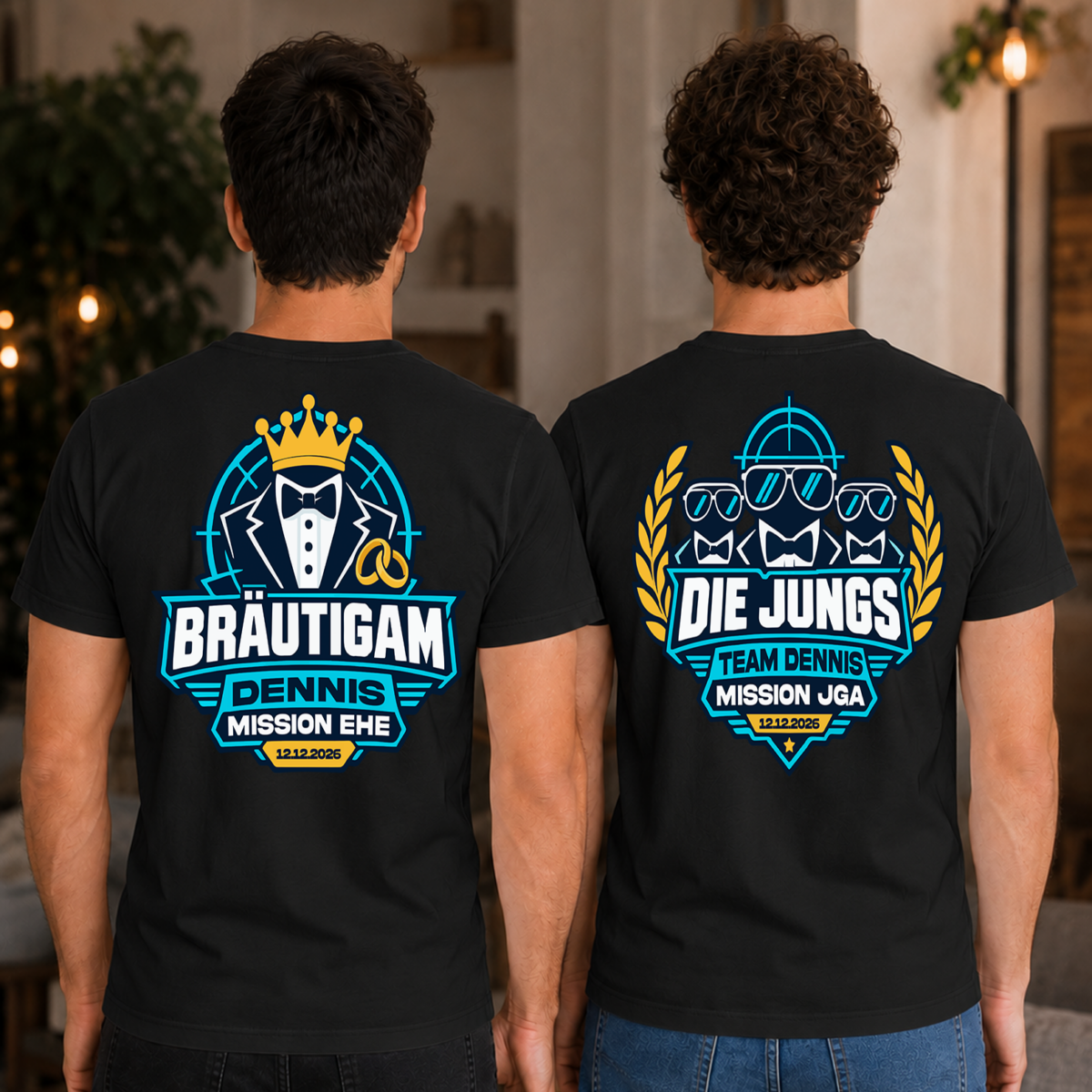 JGA 2 Mission JGA Shirt für Bräutigam und Freunde