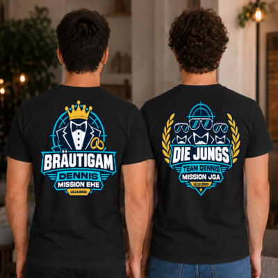 JGA 2 Mission JGA Shirt für Bräutigam und Freunde
