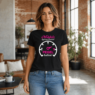 JGA Pegelhalten Mädelsabend / Junggesellenabschied T-Shirt Pegel halten