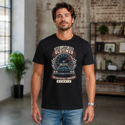Men BDAY 4 Oldtimer Geburtstag T-Shirt Herren mit Name und Geburtsjahr